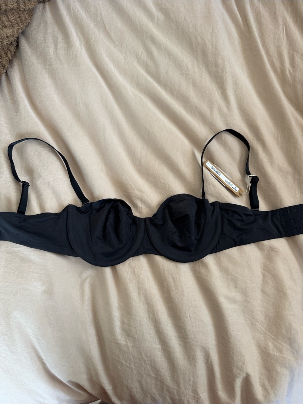 SKIMS Black Underwire Balconette Bra